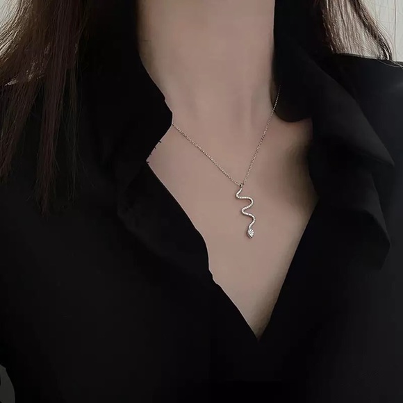 👏🏼Clearance👏🏼S925 Sterling Sliver Snake Shape Necklace - Picture 8 of 9